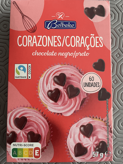 Corazones - Chocolate negro