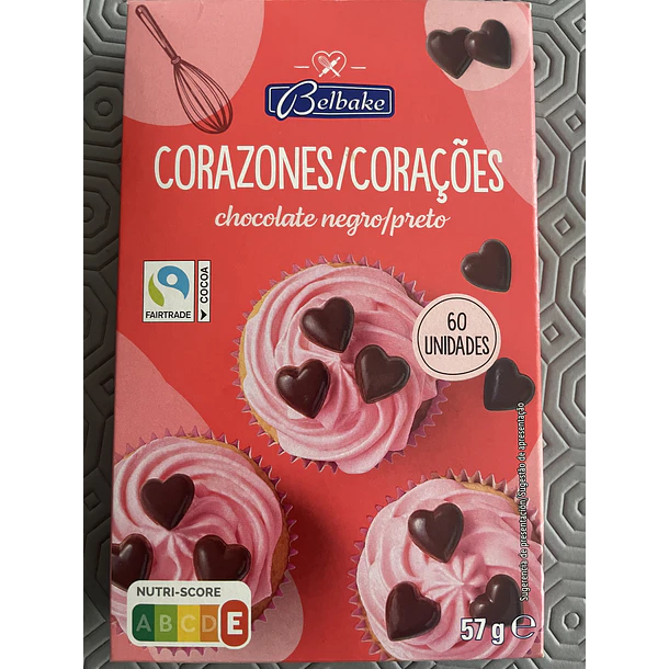 Corazones - Chocolate negro
