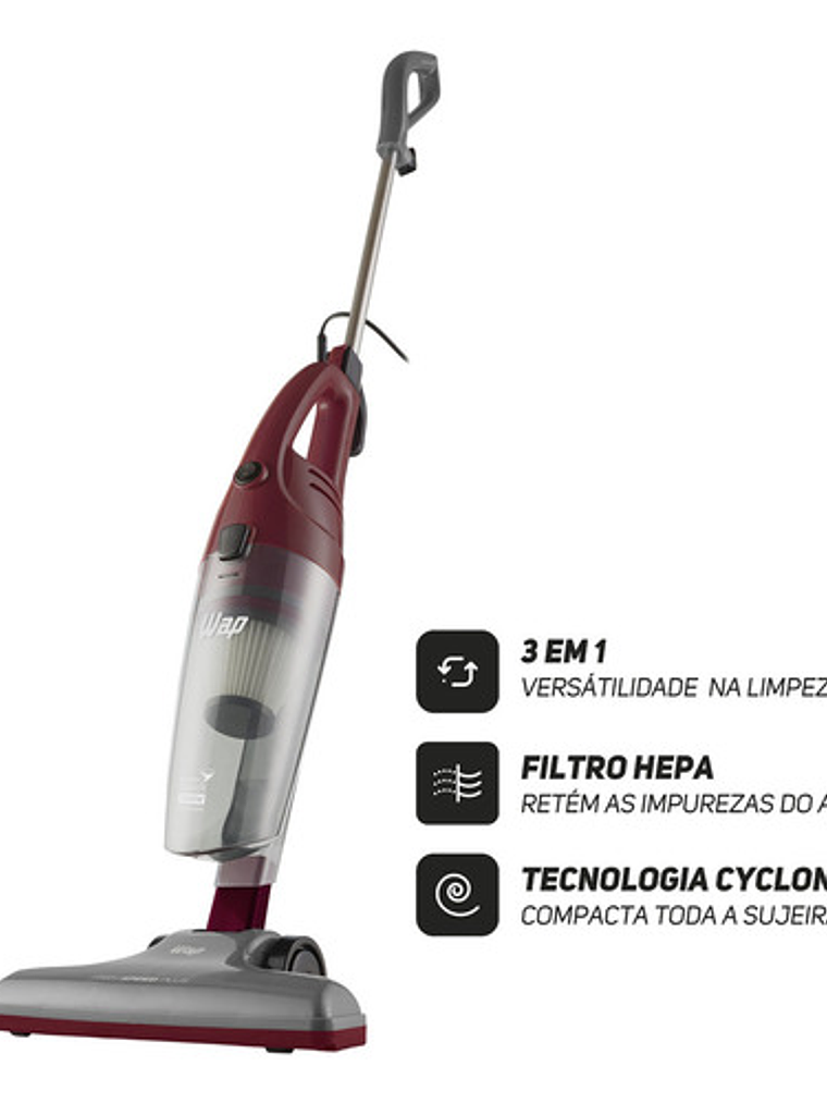 Aspirador De Pó Vertical E Portátil Wap High Speed 5