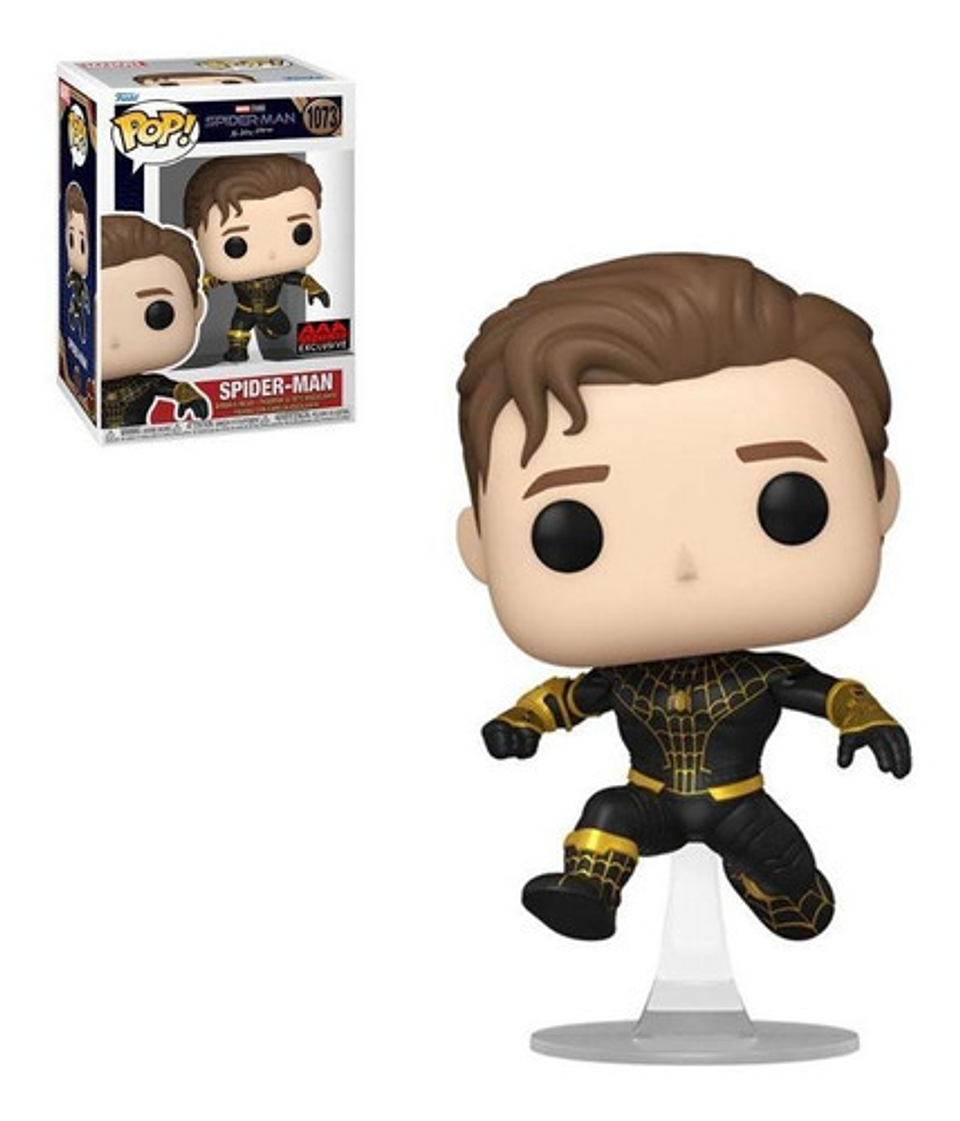 Funko Pop! Nwh - Spiderman Black And Gold Unmasked #1073 1