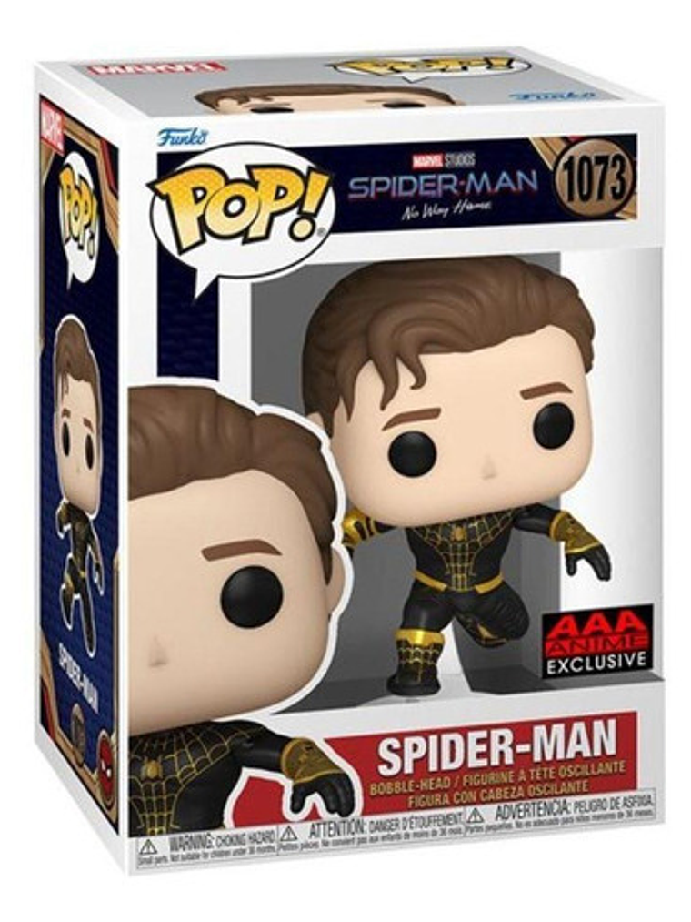 Funko Pop! Nwh - Spiderman Black And Gold Unmasked #1073 3