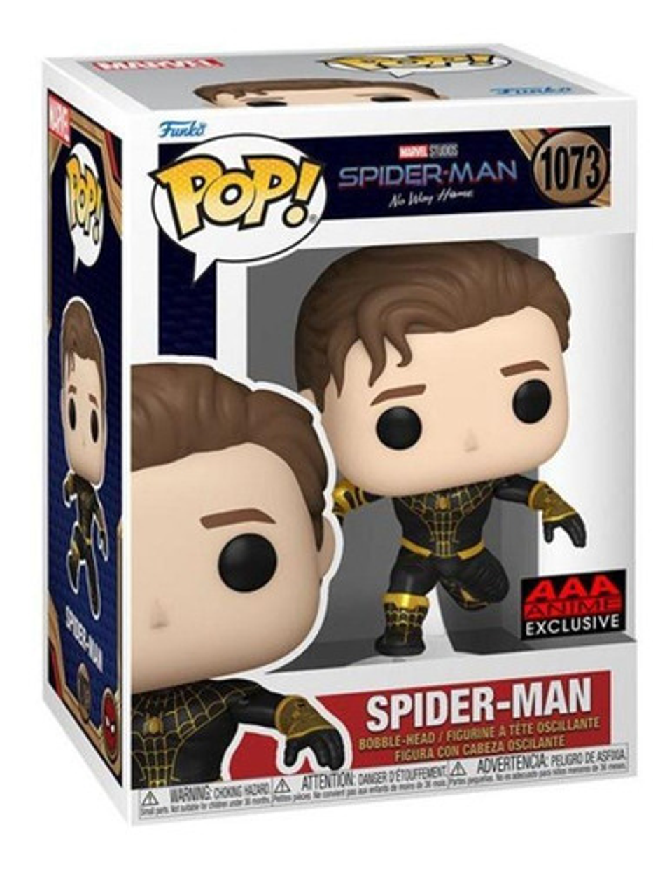 Funko Pop! Nwh - Spiderman Black And Gold Unmasked #1073 3