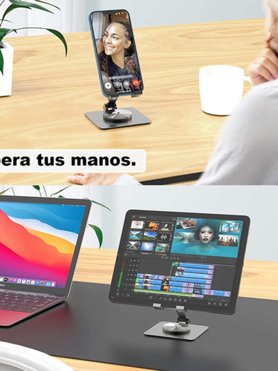 Soporte Base De Celular Plegable Para Slim Holder Escritorio,soporte Celular Escritorio,soporte Celular,porta Celular Negro 8