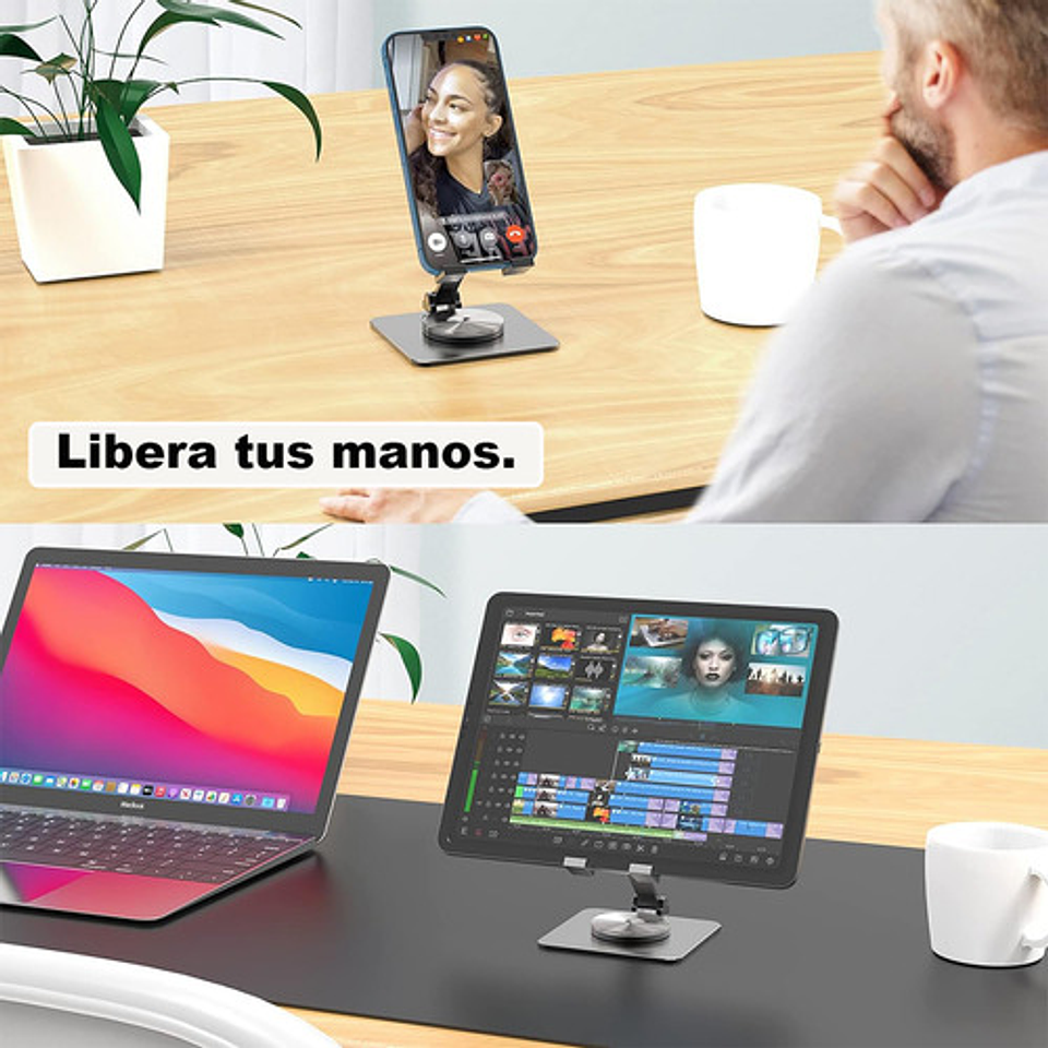 Soporte Base De Celular Plegable Para Slim Holder Escritorio,soporte Celular Escritorio,soporte Celular,porta Celular Negro 8