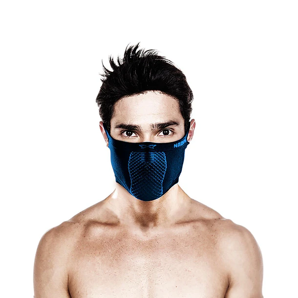 Bandana Deportiva Slim-Fit Sin Cuello Reversible X5s -Negro/Azul