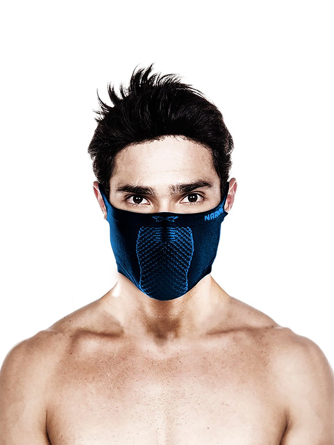 Bandana Deportiva Slim-Fit Sin Cuello Reversible X5s -Negro/Azul 1