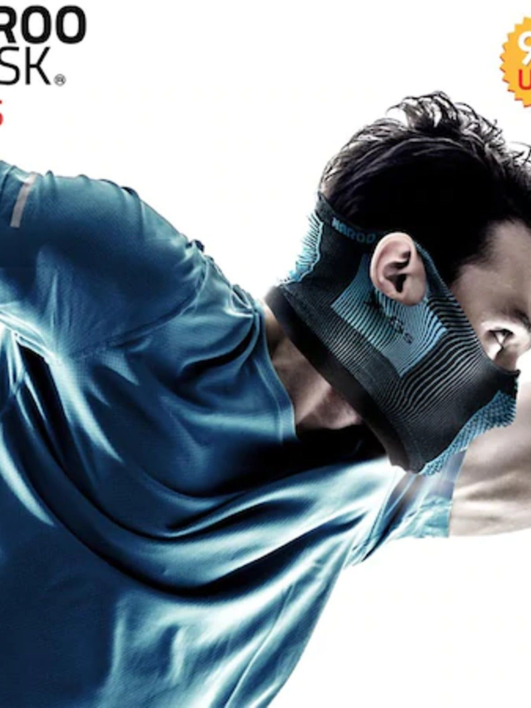 Bandana Deportiva Slim-Fit Sin Cuello Reversible X5s -Negro/Azul 2