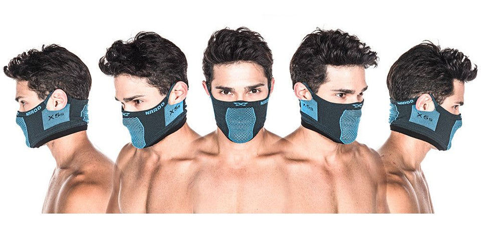 Bandana Deportiva Slim-Fit Sin Cuello Reversible X5s -Negro/Azul 4