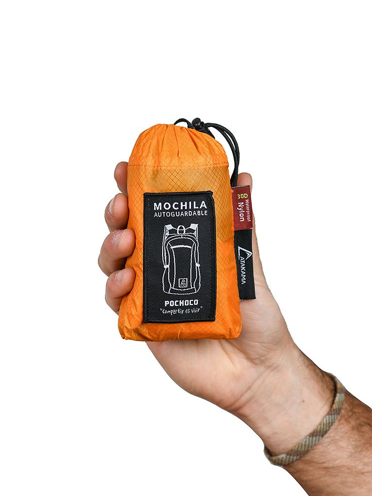 Mochila plegable Pochoco 16 Lt naranja 4