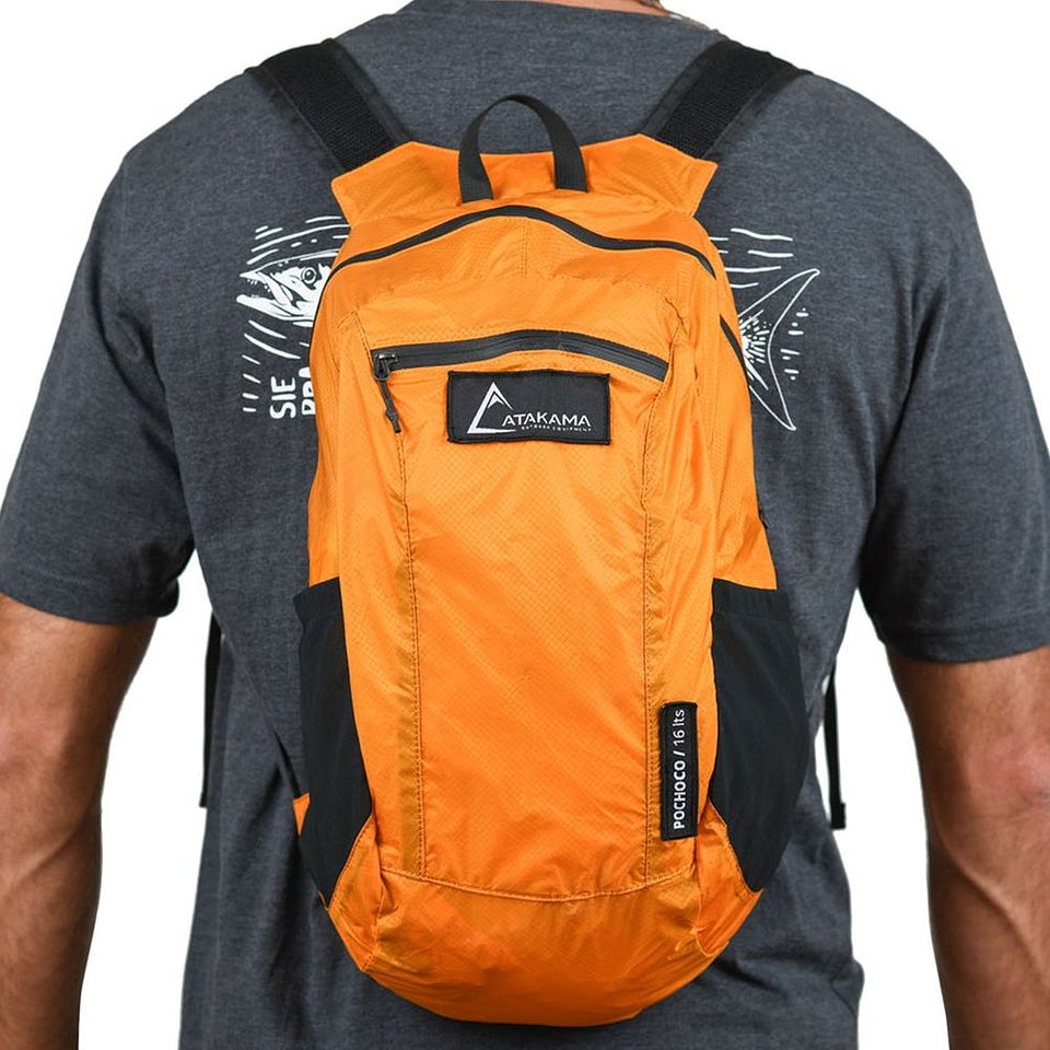 Mochila plegable Pochoco 16 Lt naranja 5