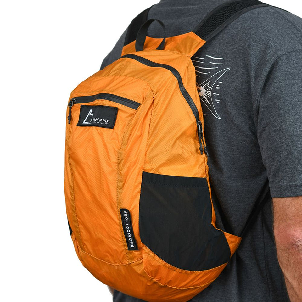 Mochila plegable Pochoco 16 Lt naranja 6