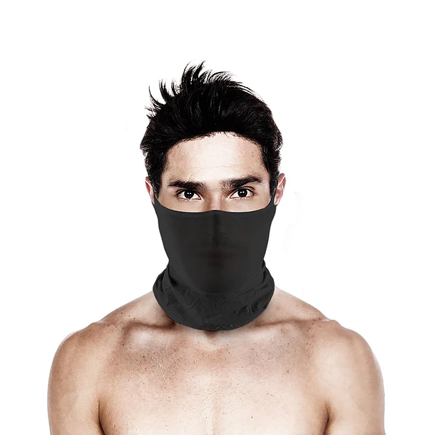 Bandanas Deportiva Tejido Extrafino Protección UV X1 - Negro