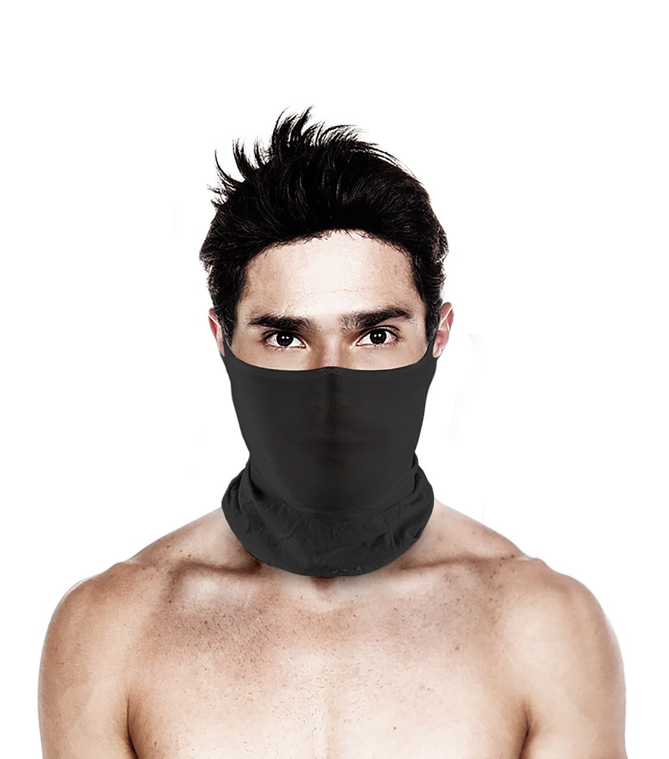 Bandanas Deportiva Tejido Extrafino Protección UV X1 - Negro 1