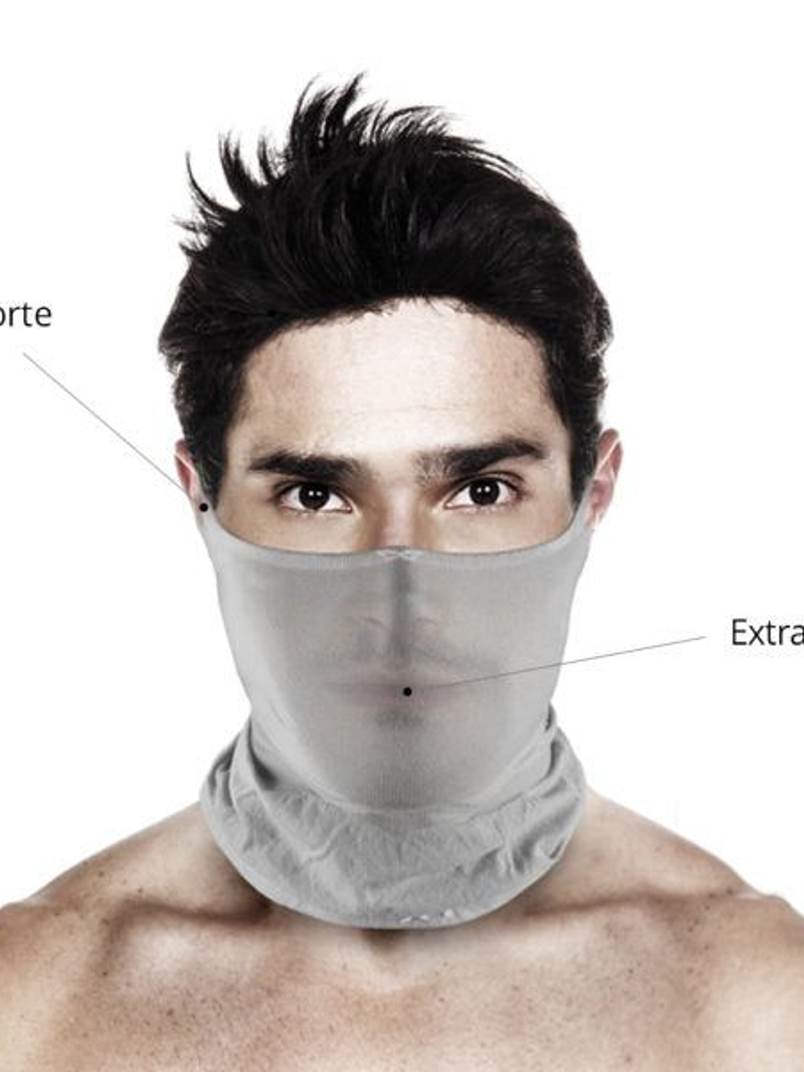 Bandanas Deportiva Tejido Extrafino Protección UV X1 - Negro 2