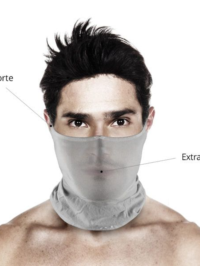 Bandanas Deportiva Tejido Extrafino Protección UV X1 - Negro 2