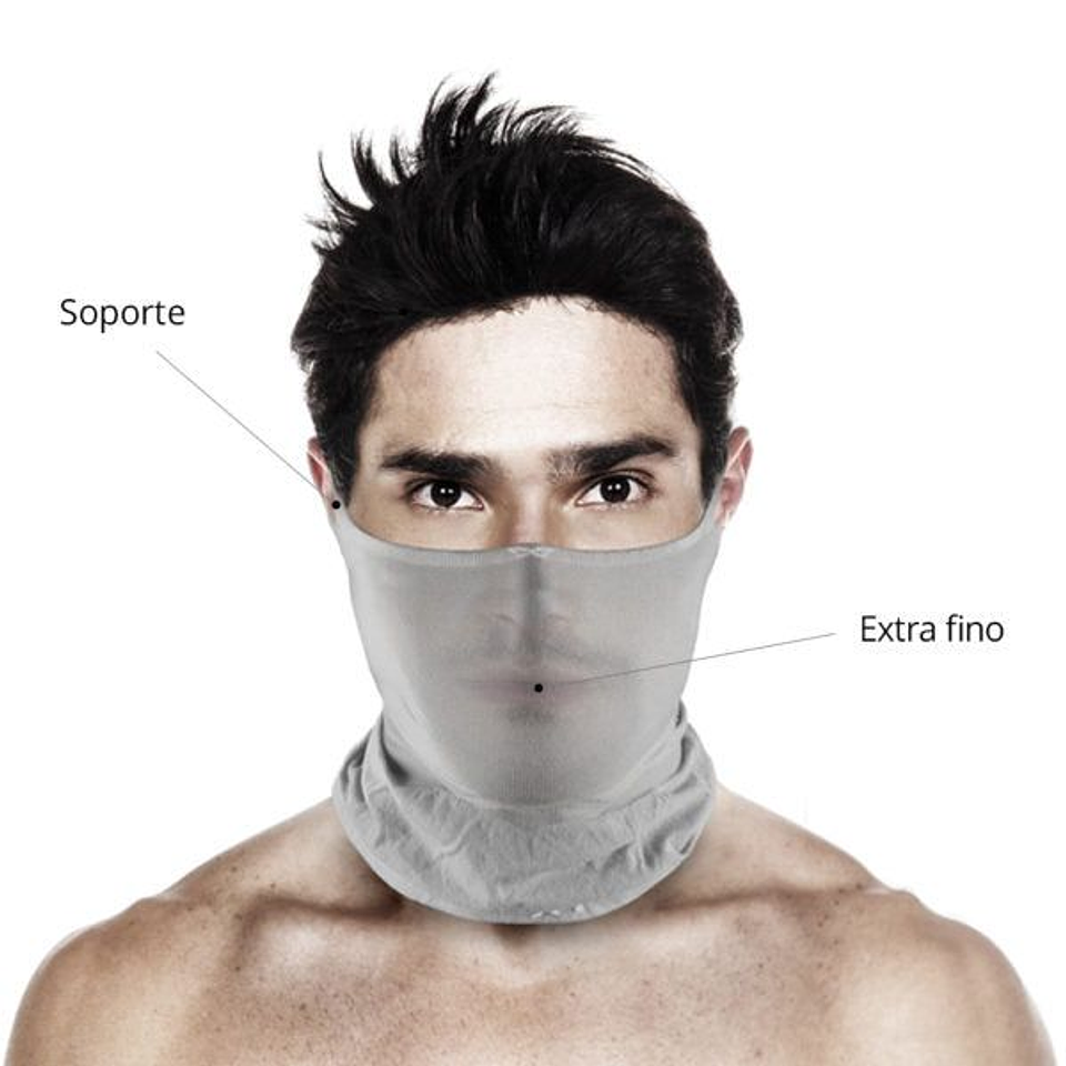 Bandanas Deportiva Tejido Extrafino Protección UV X1 - Negro 2