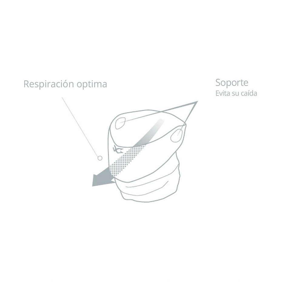 Bandanas Deportiva Tejido Extrafino Protección UV X1 - Negro 3