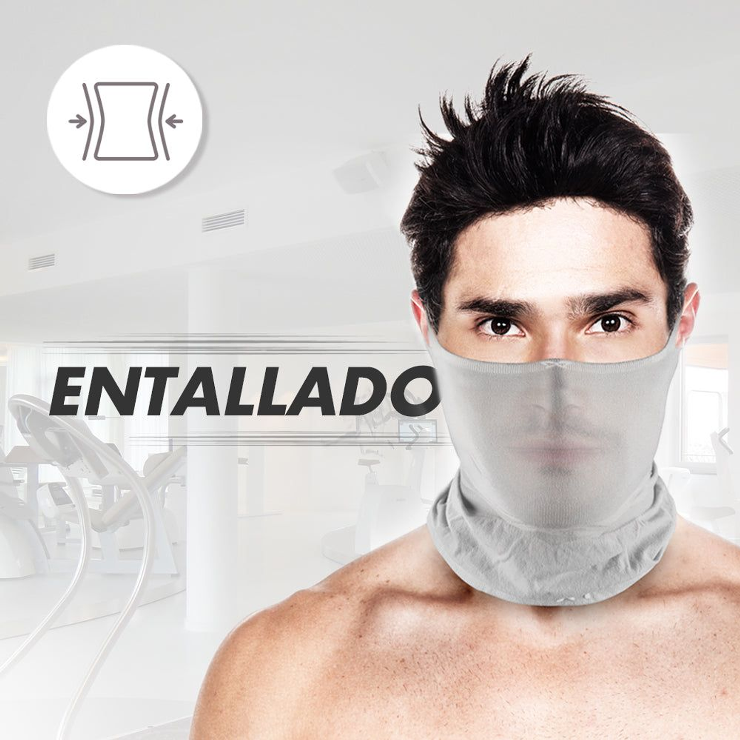 Bandanas Deportiva Tejido Extrafino Protección UV X1 - Negro 5