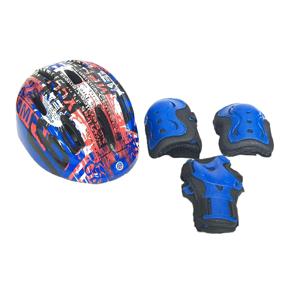 Set de casco y protecciones Hook Azul HK-331 3