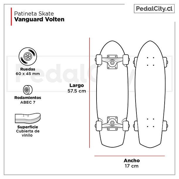 Skate Volten Vanguard Red 6