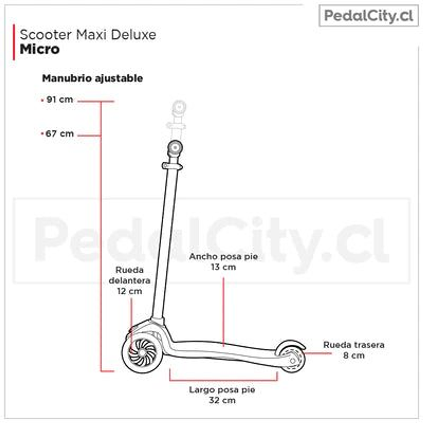 Scooter Maxi Deluxe LED Morado 5