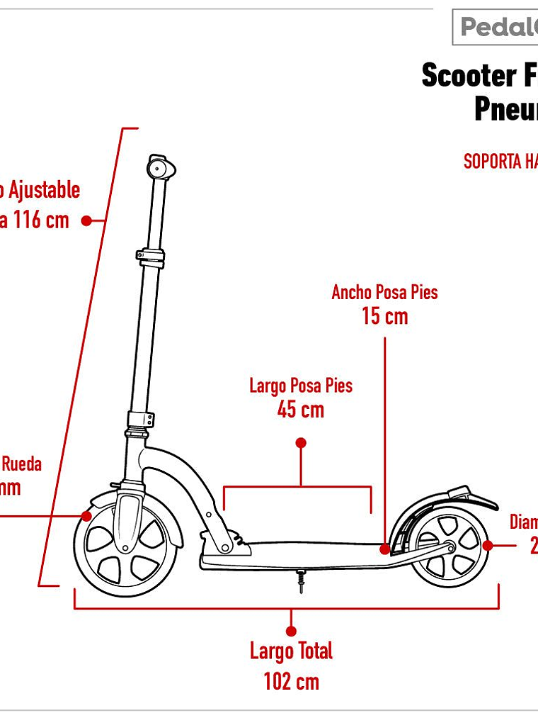 Scooter Frenzy Pneumatic Black Adulto 8