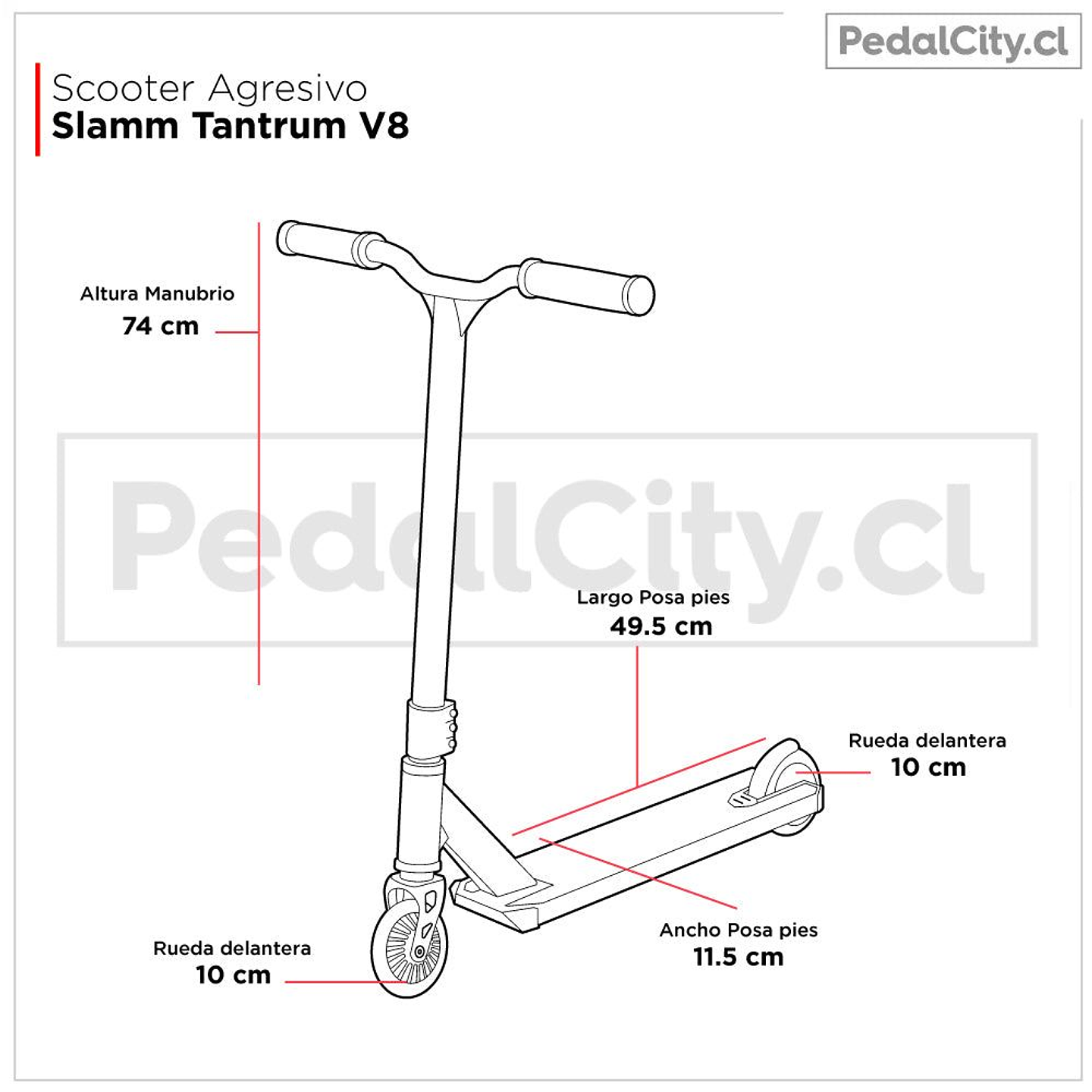 Scooter Agresivo Slamm Tantrum V8 Naranja 4