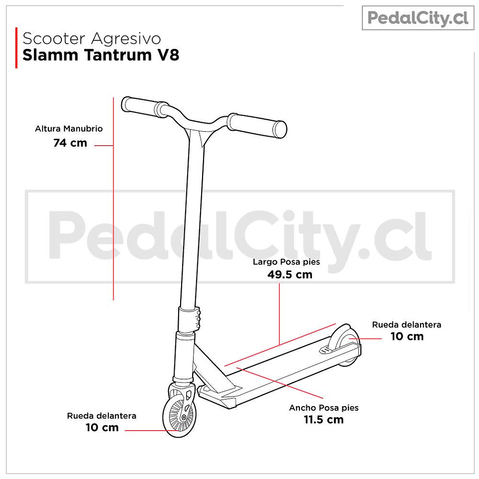 Scooter Agresivo Slamm Tantrum V8 Naranja 4