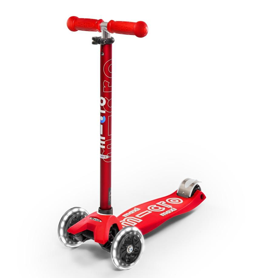 Scooter Maxi Deluxe LED Rojo 1