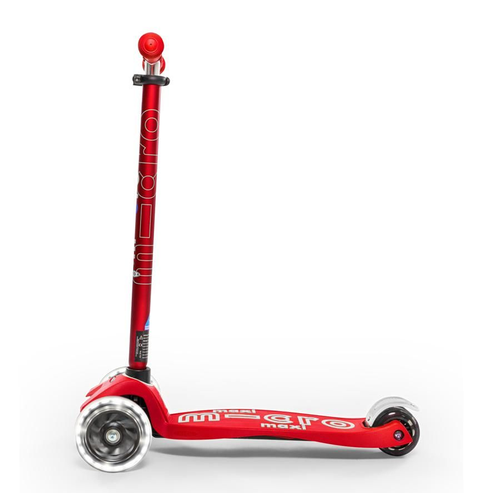 Scooter Maxi Deluxe LED Rojo 3