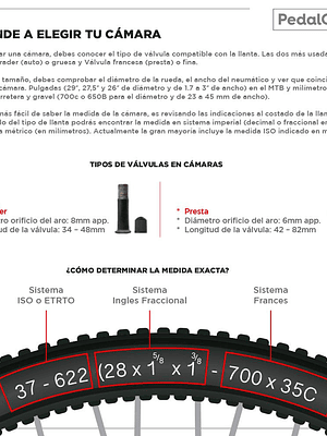 Cámara Arisun 27.5 X 1.75/2.35 V/Francesa