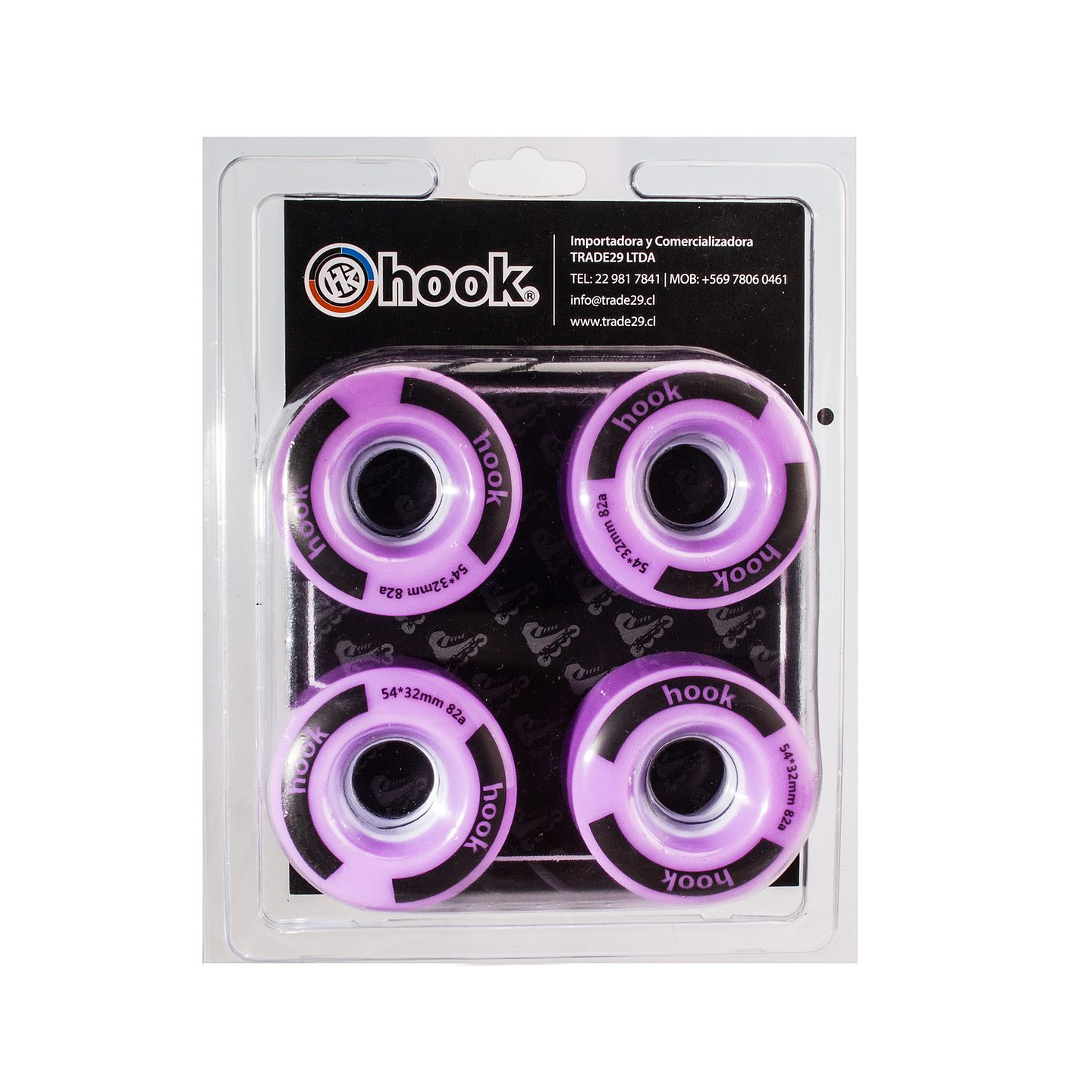 Ruedas para patín Moradas 54mm x 32mm 1