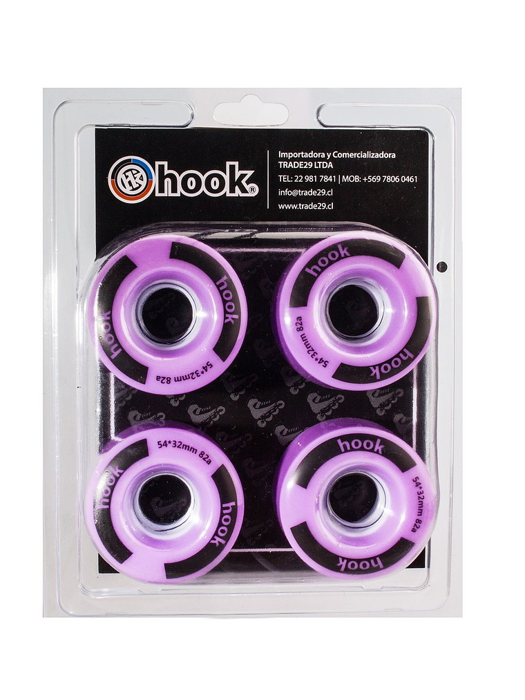 Ruedas para patín Moradas 54mm x 32mm 1