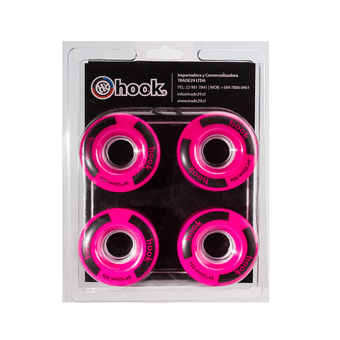 Ruedas para patín Rosadas 54mm x 32mm