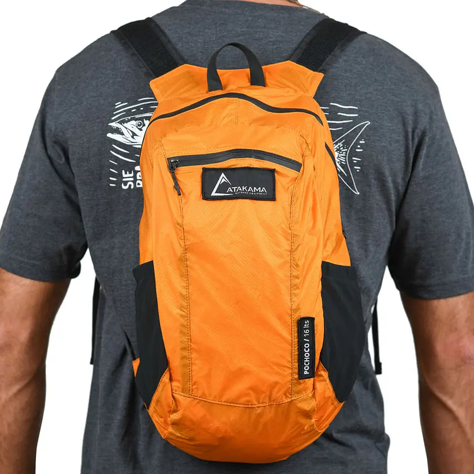 Mochila plegable Pochoco 16 Lt naranja 5