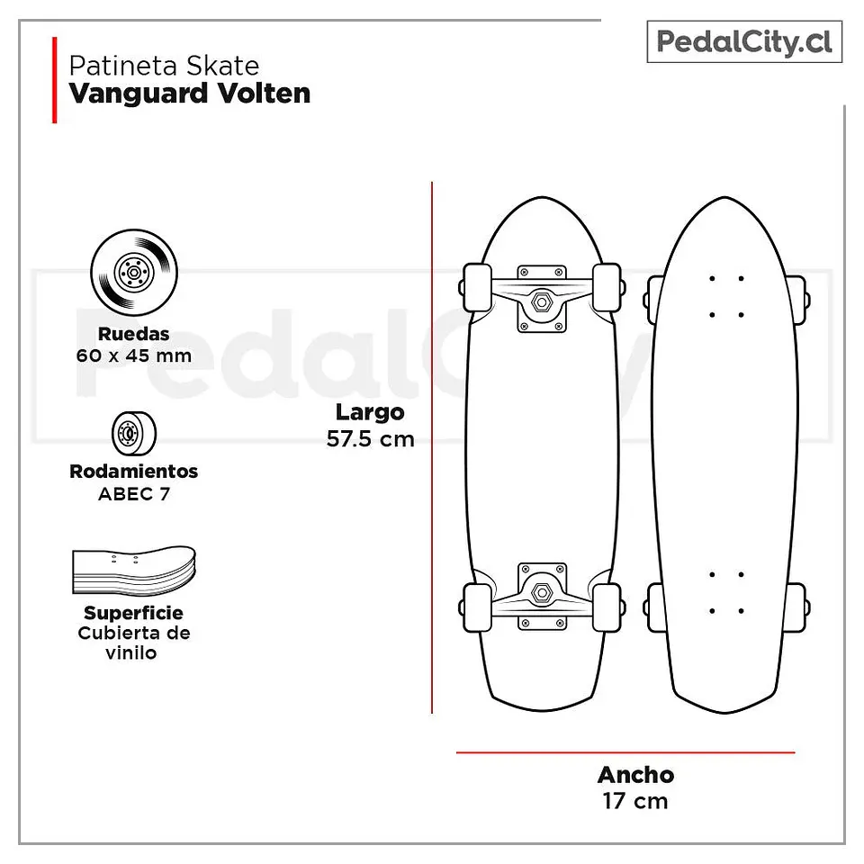 Patineta Volten Vanguard Turquise 8