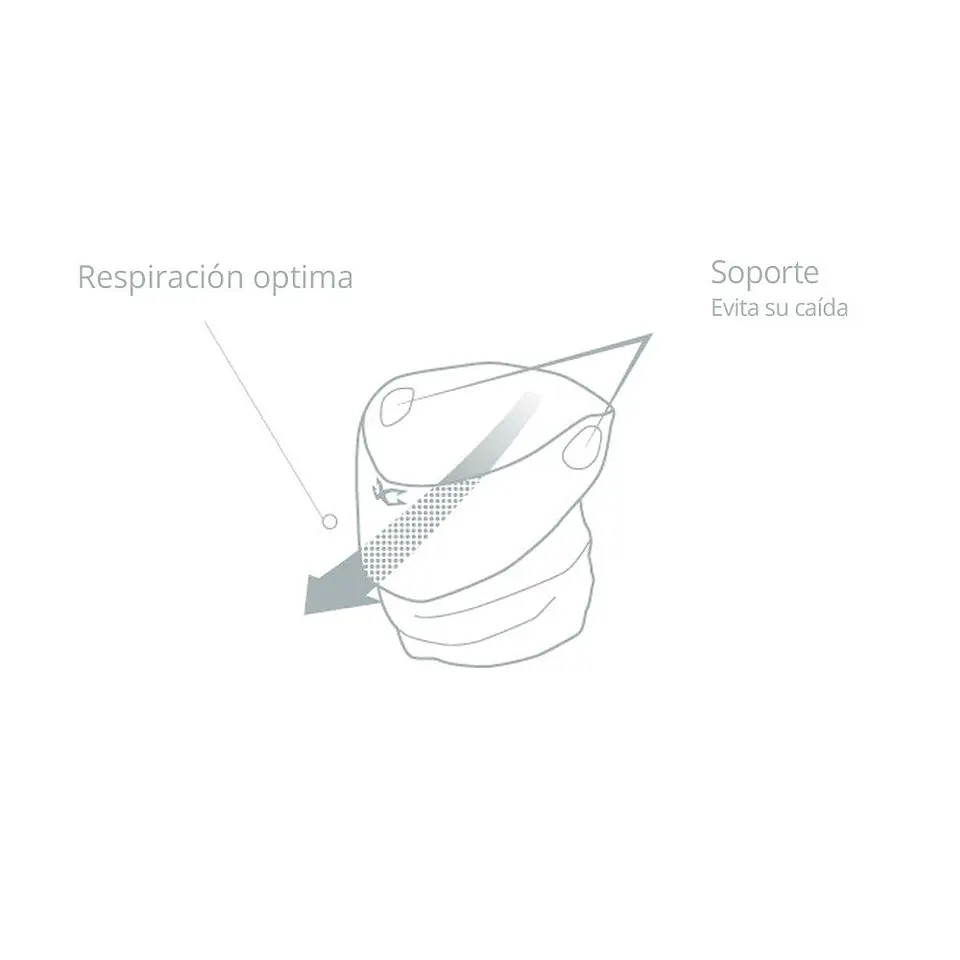Bandanas Deportiva Tejido Extrafino Protección UV X1 - Negro 3