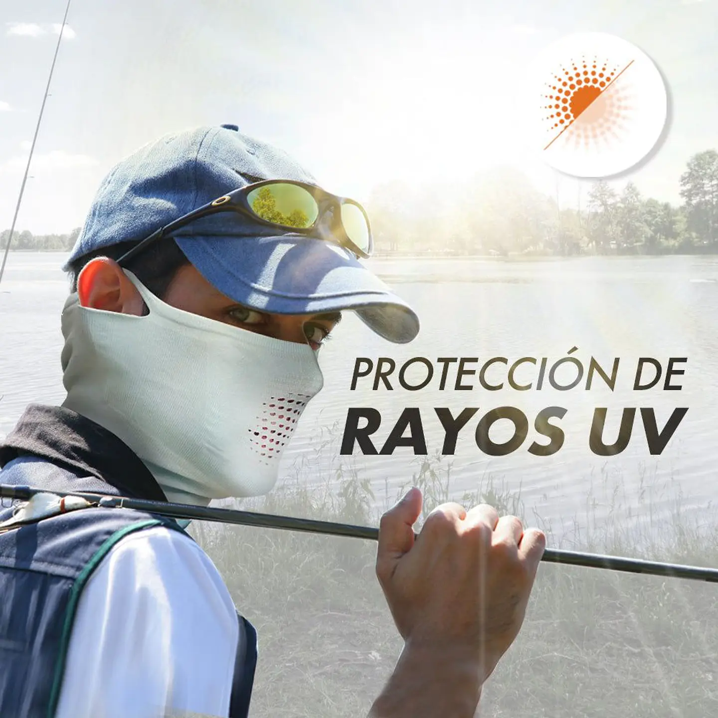 Bandanas Deportiva Tejido Extrafino Protección UV X1 - Negro 4