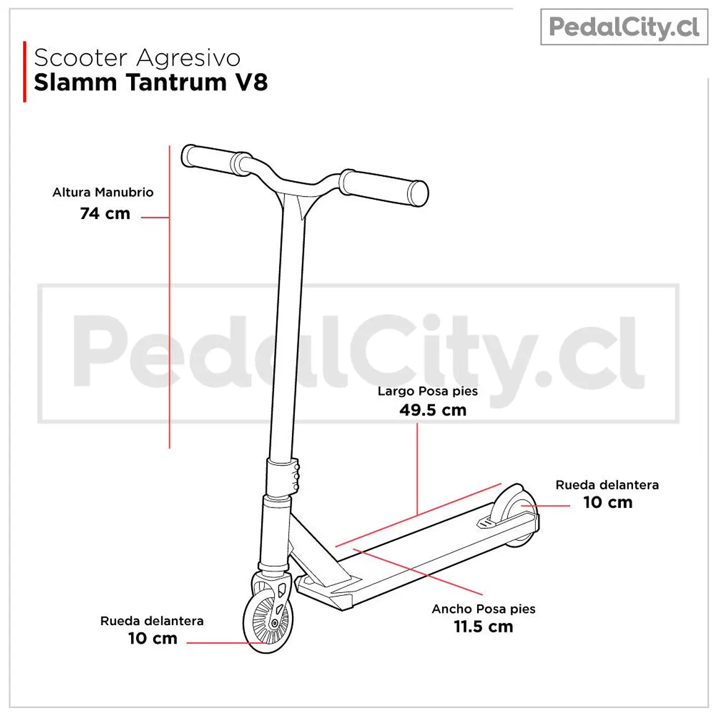 Scooter Agresivo Slamm Tantrum V8 Naranja 4