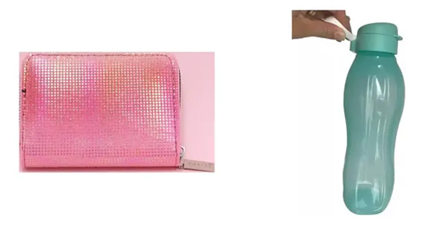Kit Praticidade: 1 Porta Cartão Pink + 1 Eco Botella Verde 1,5l 1