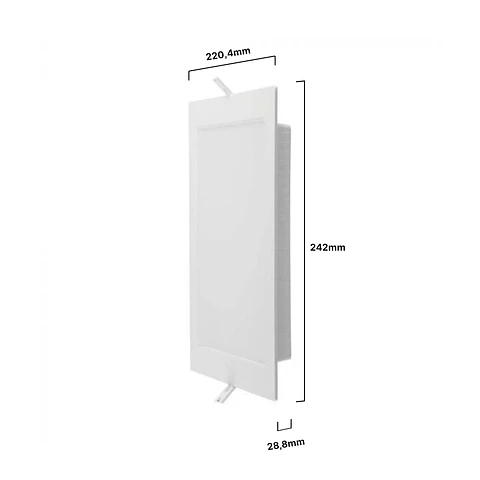 Downlight de encastrar quadrado 18W V-TAC