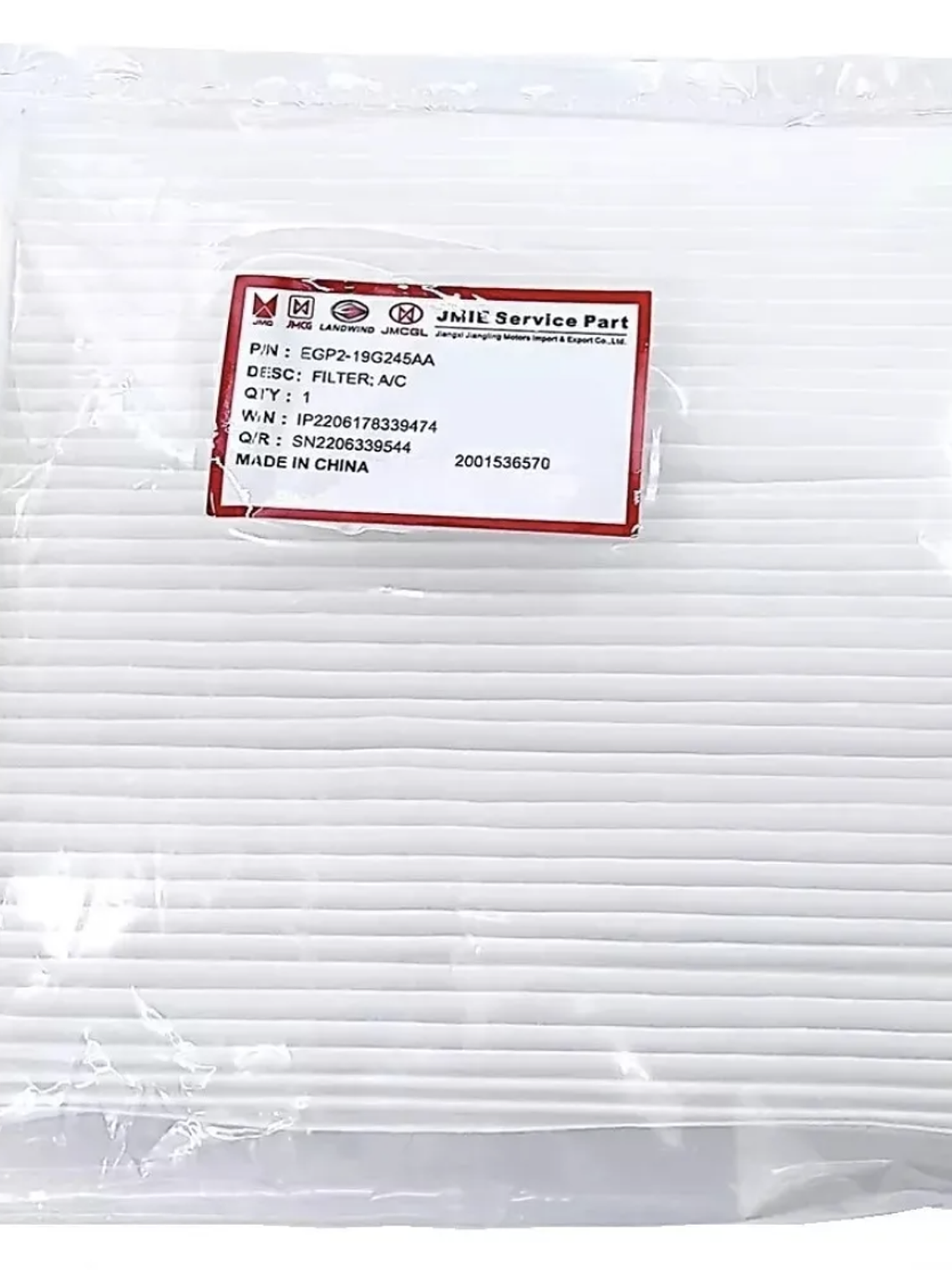 FILTRO POLEN VIGUS 2.5 ORIGINAL 1