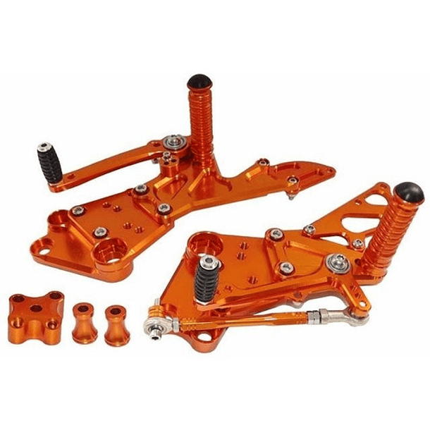 Reposapiés + Pedales + Soportes Ktm Rc Cambio Freno 200 390 2