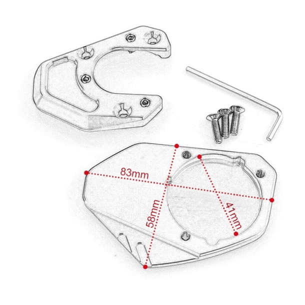 Placa Soporte Extensión Pata Apoyo Ktm Duke 200 390 ../18 2