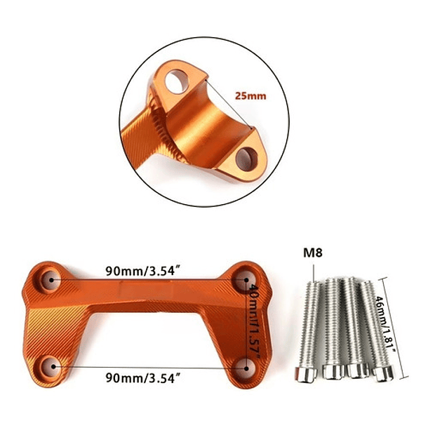 Tapa Cubierta Abrazadera Manillar Ktm Duke 125 200 250 390 3