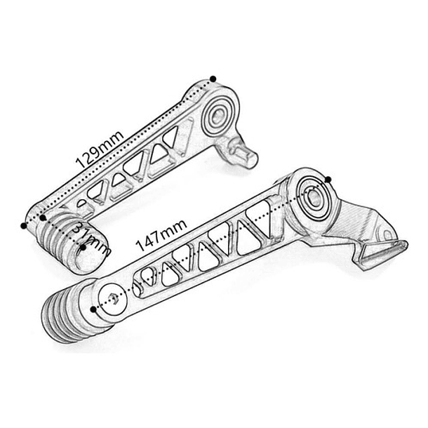 Pedales Freno Y Cambio Ktm Duke 200 (ng) 250 390 (17/..)