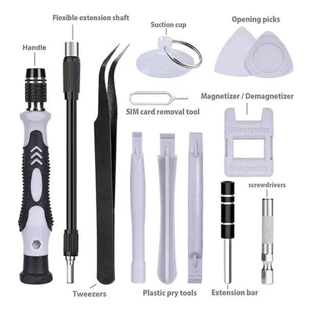 Kit Destornillador Set Precisión 115 En 1 Puntas Torx Hex