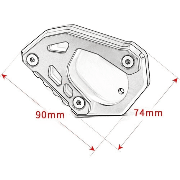 Placa Soporte Extensión Pata Apoyo Ktm Adventure Adv 390