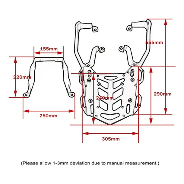 Parrilla Soporte Manos Equipaje Carga Yamaha R3a Mt03a 6