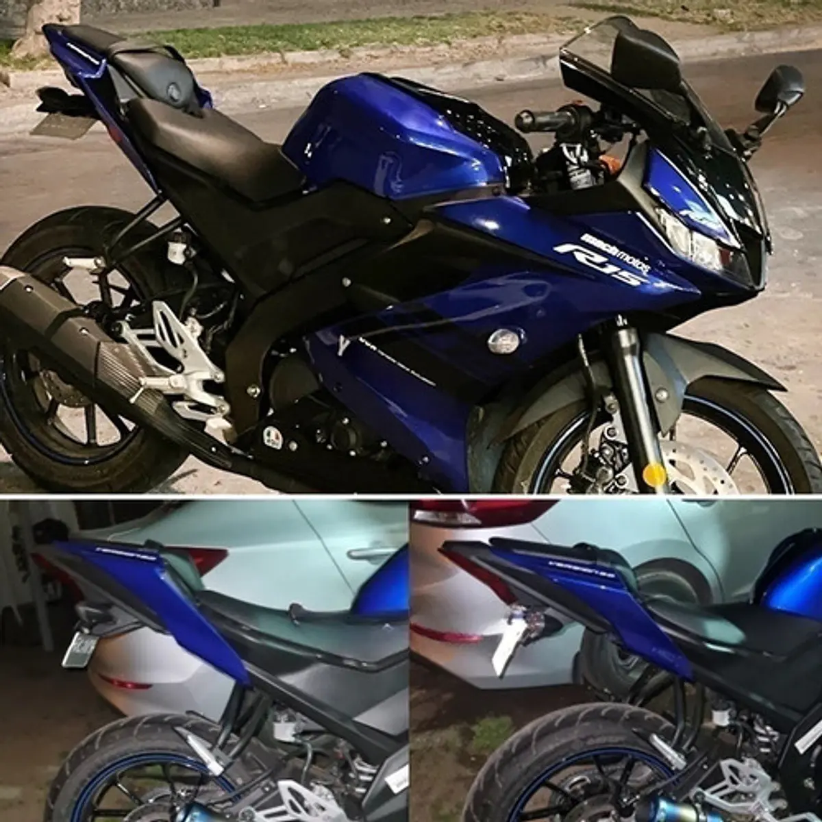 Soporte Patente Cola C/luz Fijo Yamaha R15 V1 V2 V3 V4 Logo